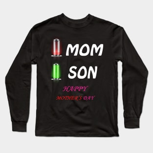 Happy mother's day mom son Long Sleeve T-Shirt